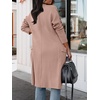 image:imageANRABESS Cardigan Sweater for Womens 2026 Fall Oversized with PocketsPeach Khaki