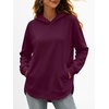 image:imageANRABESS Womens Fashion Hoodie with PocketsDark Plum
