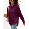 image:imageANRABESS Womens Fashion Hoodie with PocketsDark Plum
