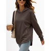 image:imageANRABESS Womens Fashion Hoodie with PocketsDeep Brown