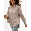 image:imageANRABESS Womens Fashion Hoodie with PocketsGrey Beige