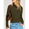 image:imageANRABESS Womens Long Sleeve Lightweight Mock Neck Fall SweatersArmy Green