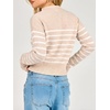 image:imageANRABESS Womens Long Sleeve Lightweight Mock Neck Fall SweatersBeige White Striped