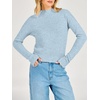 image:imageANRABESS Womens Long Sleeve Lightweight Mock Neck Fall SweatersBlue