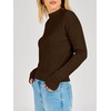 image:imageANRABESS Womens Long Sleeve Lightweight Mock Neck Fall SweatersBrown