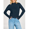 image:imageANRABESS Womens Long Sleeve Lightweight Mock Neck Fall SweatersDeep Blue
