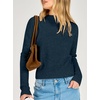 image:imageANRABESS Womens Long Sleeve Lightweight Mock Neck Fall SweatersDeep Blue