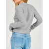image:imageANRABESS Womens Long Sleeve Lightweight Mock Neck Fall SweatersDeep Grey