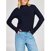 image:imageANRABESS Womens Long Sleeve Lightweight Mock Neck Fall SweatersNavy Blue