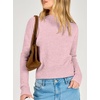 image:imageANRABESS Womens Long Sleeve Lightweight Mock Neck Fall SweatersPink