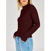 image:imageANRABESS Womens Long Sleeve Lightweight Mock Neck Fall SweatersWine Red