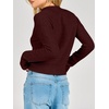 image:imageANRABESS Womens Long Sleeve Lightweight Mock Neck Fall SweatersWine Red