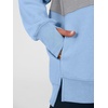 image:imageANRABESS Womens Quarter Zip Pullover Oversized Color Block SweatshirtsWhite Light Grey Sky Blue