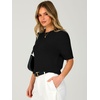 image:imageANRABESS Womens Short Sleeve Cropped Sweater Crop Top 2026 Cute Fall OutfitBlack