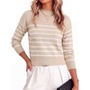 Beige White Striped