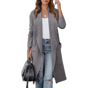 image:imageANRABESS Cardigan Sweater for Womens 2026 Fall Oversized with PocketsDark Gray