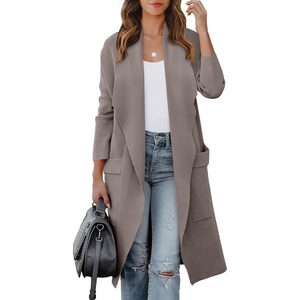 image:imageANRABESS Cardigan Sweater for Womens 2026 Fall Oversized with PocketsGrey Khaki