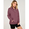 image:imageANRABESS Waffle Knit Sweatshirt for Women Henley ShirtsMauve