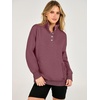 image:imageANRABESS Waffle Knit Sweatshirt for Women Henley ShirtsMauve