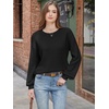 image:imageANRABESS Womens Fall Oversized Long Sleeve Knit SweaterBlack