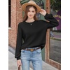 image:imageANRABESS Womens Fall Oversized Long Sleeve Knit SweaterBlack