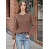 image:imageANRABESS Womens Fall Oversized Long Sleeve Knit SweaterBrown