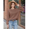 image:imageANRABESS Womens Fall Oversized Long Sleeve Knit SweaterBrown