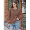 image:imageANRABESS Womens Fall Oversized Long Sleeve Knit SweaterBrown