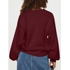 image:imageANRABESS Womens Fall Oversized Long Sleeve Knit SweaterBurgundy