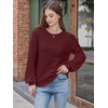 image:imageANRABESS Womens Fall Oversized Long Sleeve Knit SweaterBurgundy