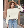 image:imageANRABESS Womens Fall Oversized Long Sleeve Knit SweaterWhite
