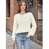 image:imageANRABESS Womens Fall Oversized Long Sleeve Knit SweaterWhite