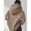 image:imageANRABESS Womens Oversized Long Sleeve Quarter Zip Pullover HoodiesBrown Khaki