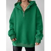 image:imageANRABESS Womens Oversized Long Sleeve Quarter Zip Pullover HoodiesGreen