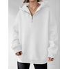 image:imageANRABESS Womens Oversized Long Sleeve Quarter Zip Pullover HoodiesOffwhite