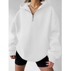 image:imageANRABESS Womens Oversized Long Sleeve Quarter Zip Pullover HoodiesOffwhite