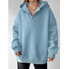 image:imageANRABESS Womens Oversized Long Sleeve Quarter Zip Pullover HoodiesSky