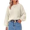 image:imageANRABESS Womens Fall Oversized Long Sleeve Knit SweaterApricot