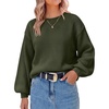 image:imageANRABESS Womens Fall Oversized Long Sleeve Knit SweaterArmy Green
