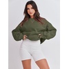 image:imageANRABESS Sweatshirt for Women Oversized Crewneck 2026 Fall OutfitsArmy Green