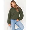 image:imageANRABESS Sweatshirt for Women Oversized Crewneck 2026 Fall OutfitsArmy Green
