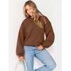 image:imageANRABESS Sweatshirt for Women Oversized Crewneck 2026 Fall OutfitsCoffee