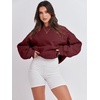 image:imageANRABESS Sweatshirt for Women Oversized Crewneck 2026 Fall OutfitsDeep Red