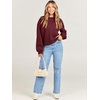 image:imageANRABESS Sweatshirt for Women Oversized Crewneck 2026 Fall OutfitsDeep Red