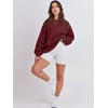 image:imageANRABESS Sweatshirt for Women Oversized Crewneck 2026 Fall OutfitsDeep Red