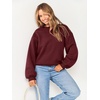 image:imageANRABESS Sweatshirt for Women Oversized Crewneck 2026 Fall OutfitsDeep Red