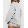 image:imageANRABESS Sweatshirt for Women Oversized Crewneck 2026 Fall OutfitsGray