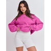 image:imageANRABESS Sweatshirt for Women Oversized Crewneck 2026 Fall OutfitsHot Pink