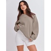 image:imageANRABESS Sweatshirt for Women Oversized Crewneck 2026 Fall OutfitsKhaki Brown