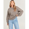 image:imageANRABESS Sweatshirt for Women Oversized Crewneck 2026 Fall OutfitsKhaki Brown